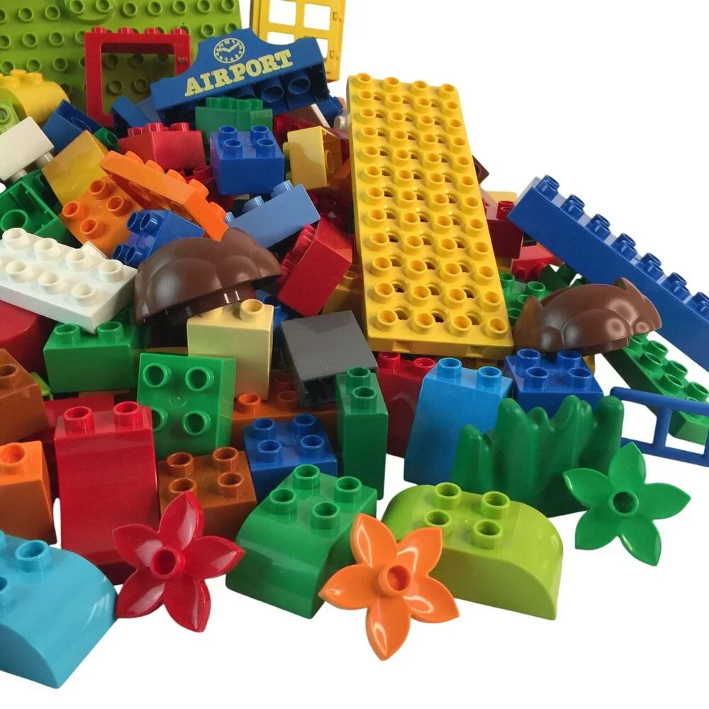 Lego Duplo Building‎ Blocks Lot 250 Pcs Base Plate Mountain Tree Vine Window
